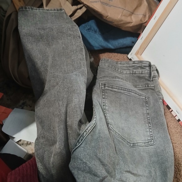 H&M Women Gray Wash Denim Jeans Size 10 High Rise Straight Leg Casual - Picture 8 of 8
